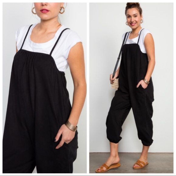 ❤️ LAST NEW Black Loose Fit Tank Harem Jumpsuit - Picture 2 of 8